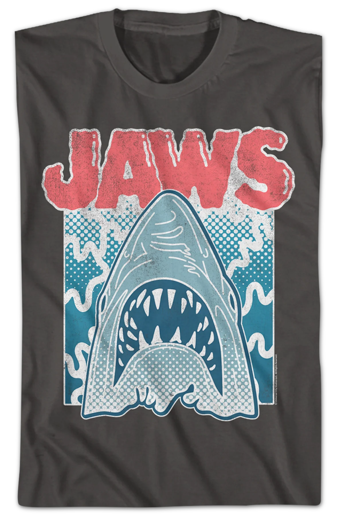 Distressed Splash Jaws T-Shirt - Image 2