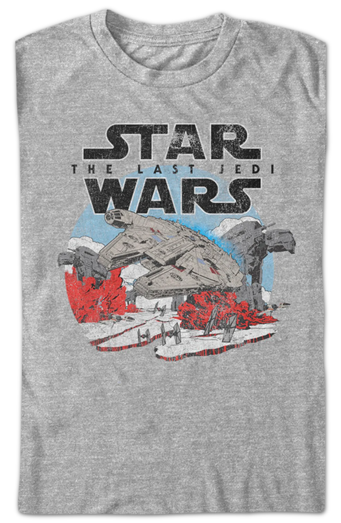 Distressed Star Wars Last Jedi T-Shirt - Image 2