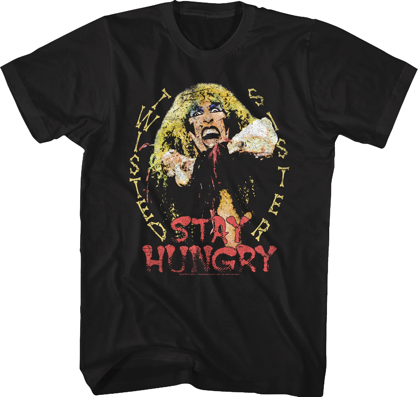 Distressed Stay Hungry Twisted Sister T-Shirt