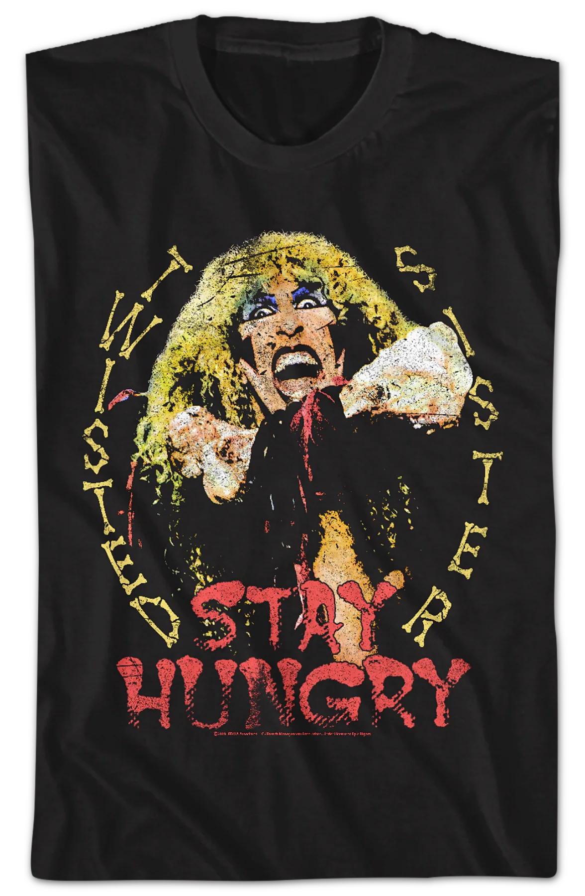 Distressed Stay Hungry Twisted Sister T-Shirt - Image 2