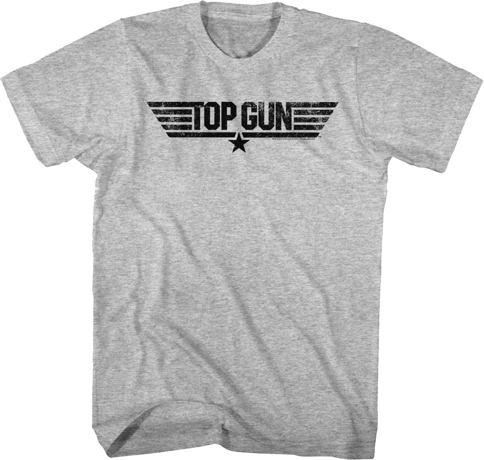 Distressed Top Gun Logo T-Shirt