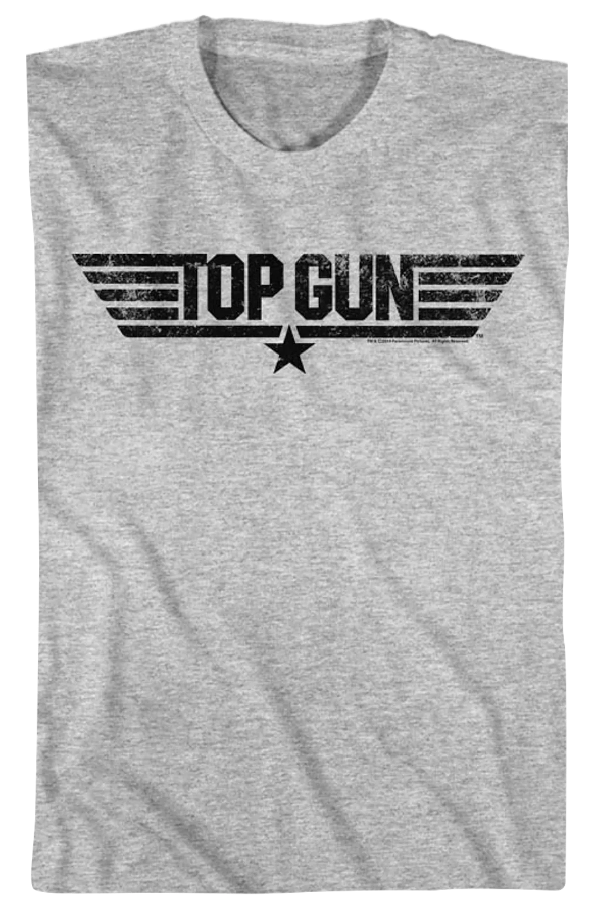 Distressed Top Gun Logo T-Shirt - Image 2