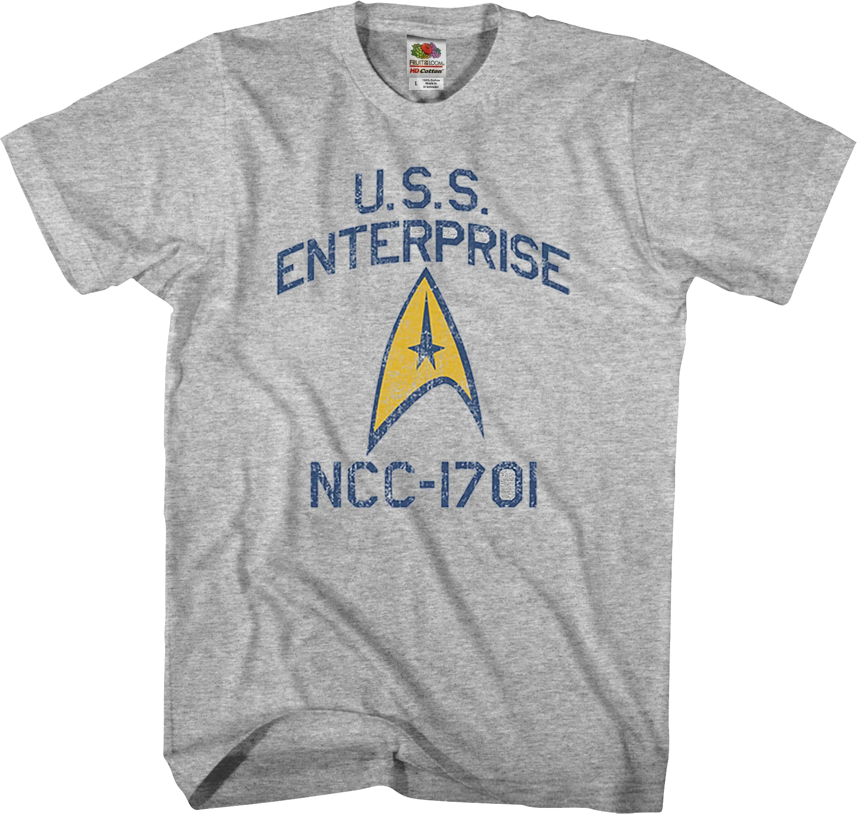 Distressed USS Enterprise Star Trek T-Shirt