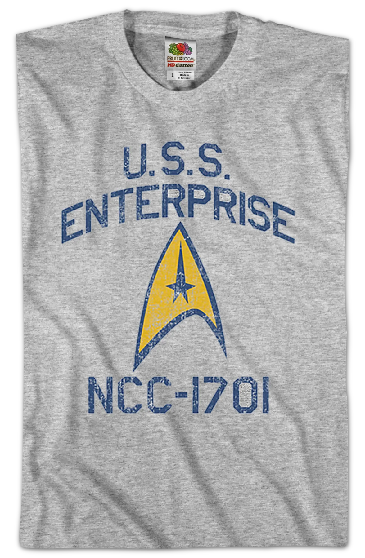 Distressed USS Enterprise Star Trek T-Shirt - Image 2