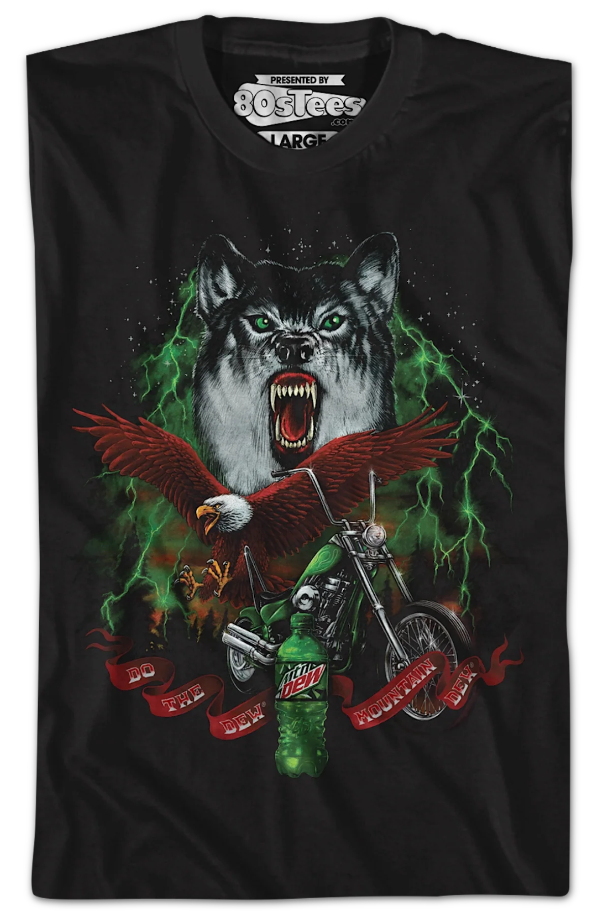 Do The Dew Wolf Eagle Mountain Dew T-Shirt - Image 2