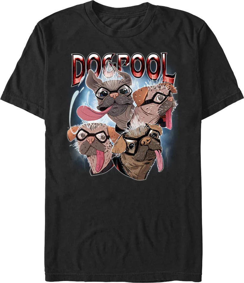 Dogpool Collage Deadpool & Wolverine Marvel Comics T-Shirt