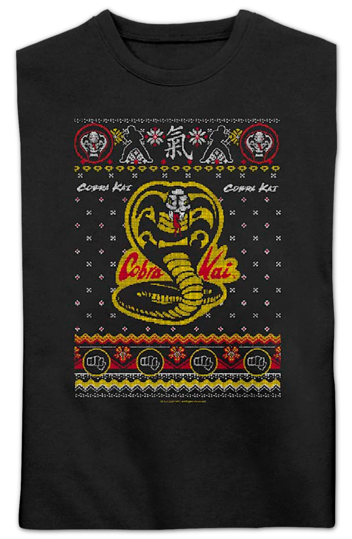 Dojo Logo Faux Ugly Christmas Sweater Cobra Kai Sweatshirt