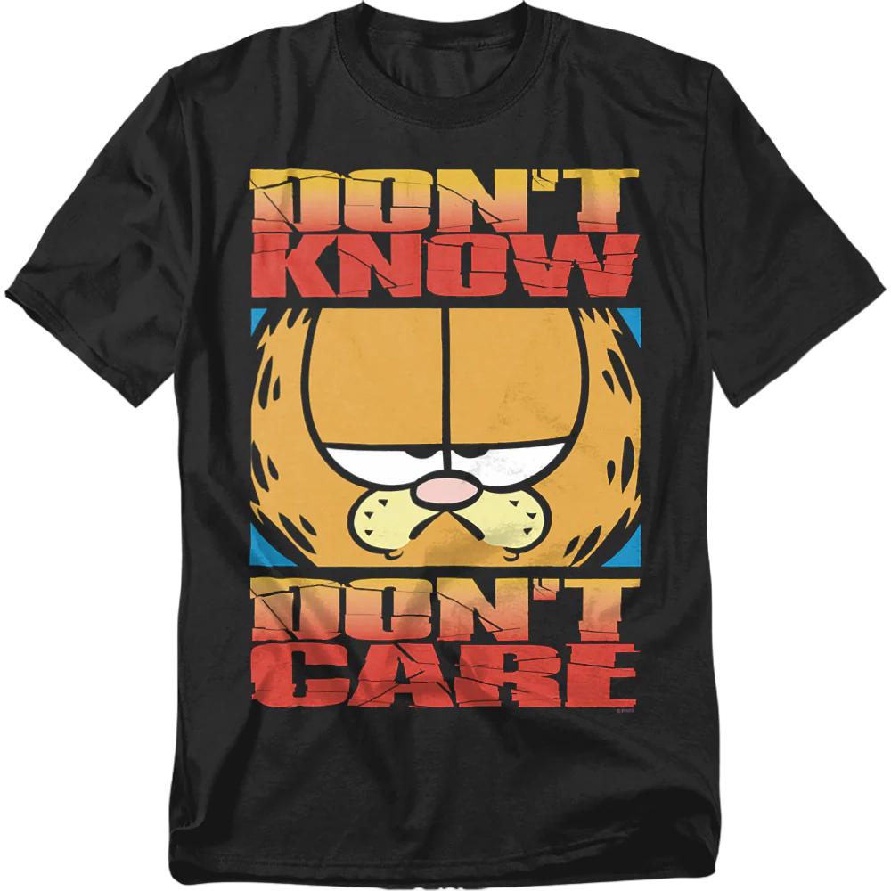 Don't Know Don't Care Garfield T-Shirt - Image 2