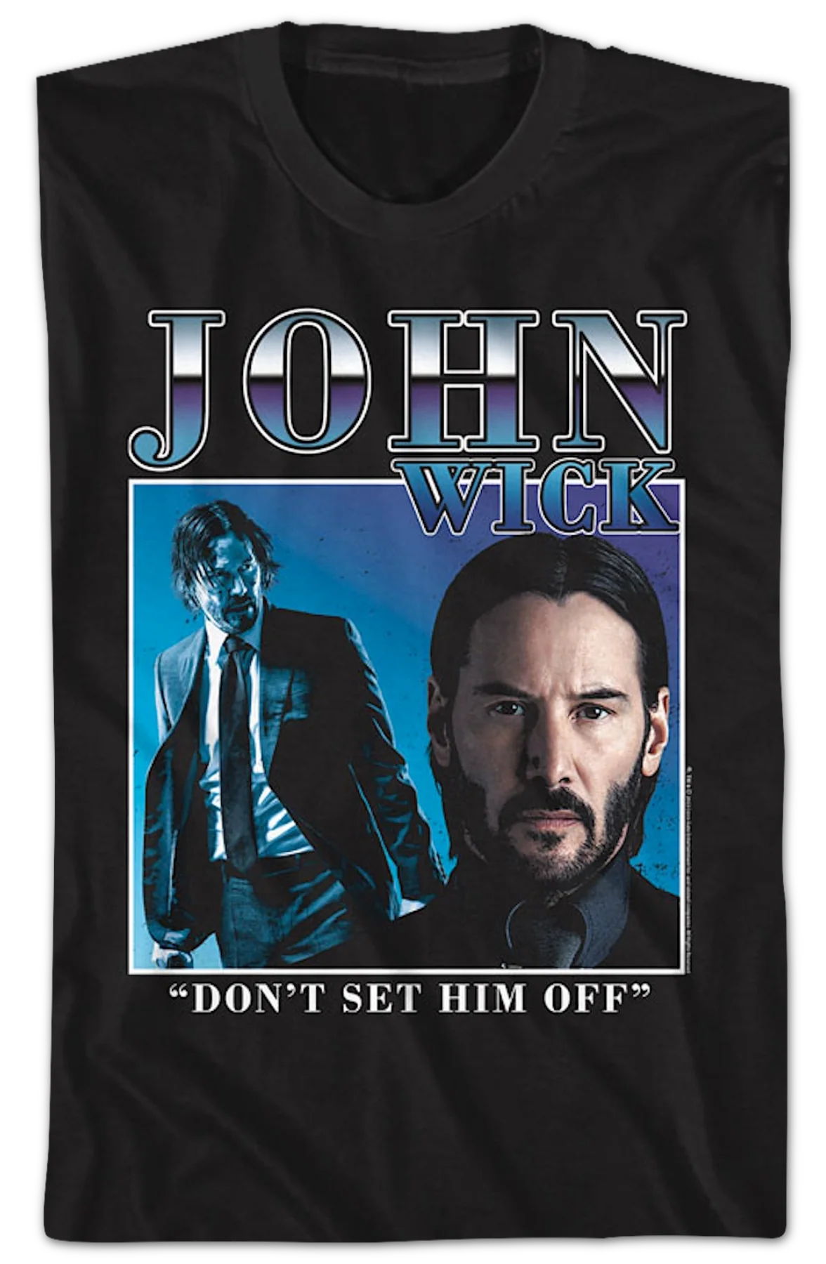 Don't Set Him Off Collage John Wick T-Shirt - Image 2