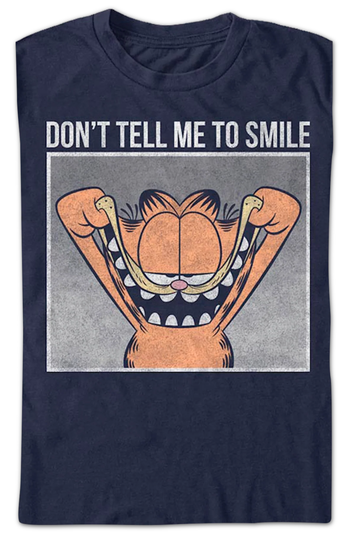 Don't Tell Me To Smile Garfield T-Shirt - Image 2