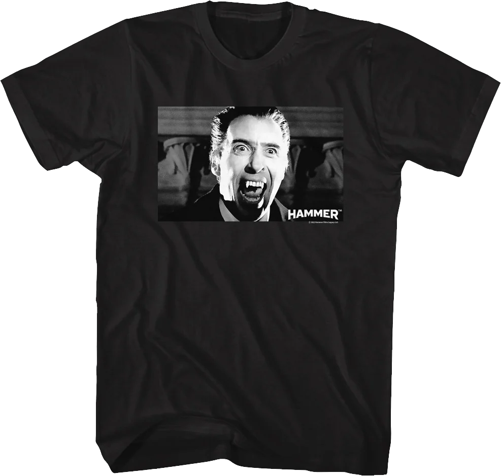 Dracula Fangs Hammer Films T-Shirt