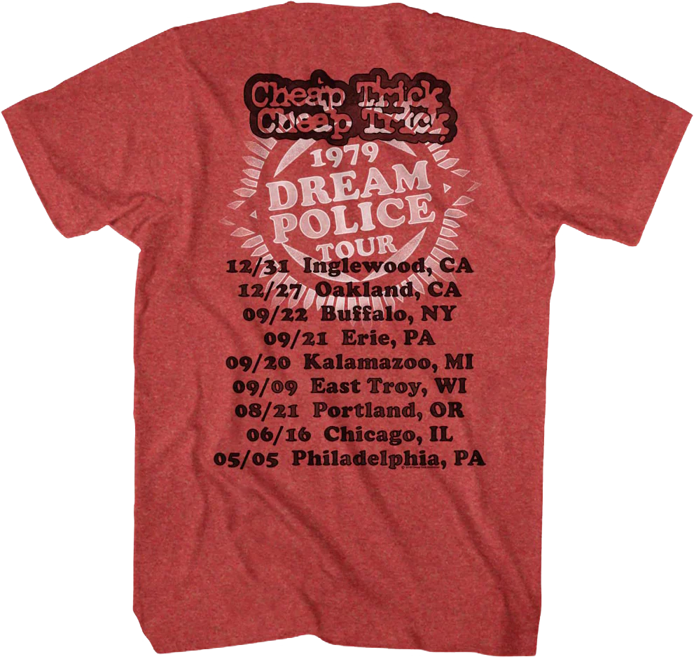 Dream Police Tour Cheap Trick T-Shirt - Image 3