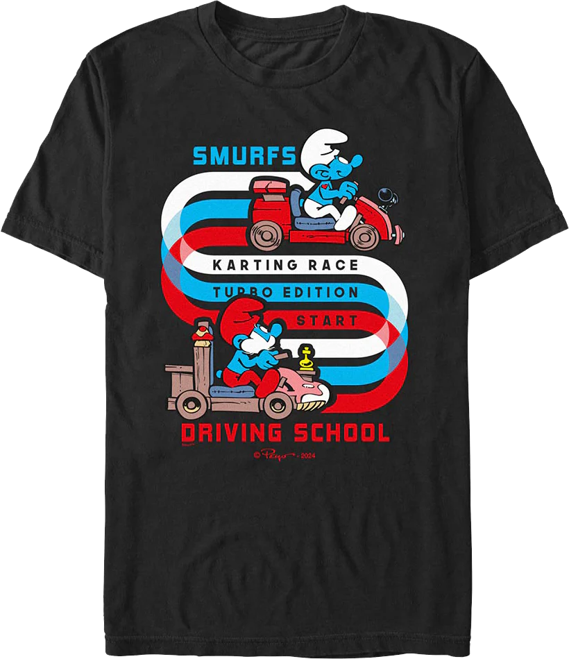 Driving School Smurfs T-Shirt