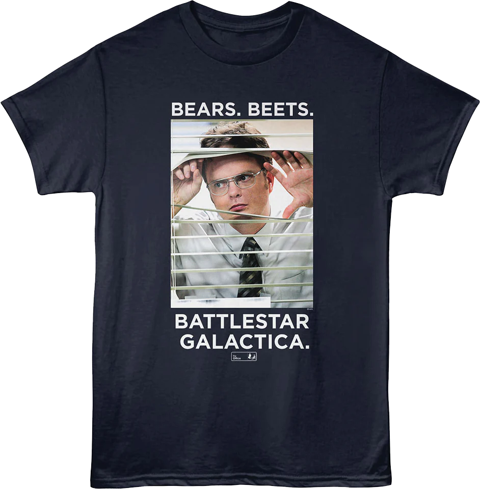 Dwight Schrute Bears Beets Battlestar Galactica The Office T-Shirt