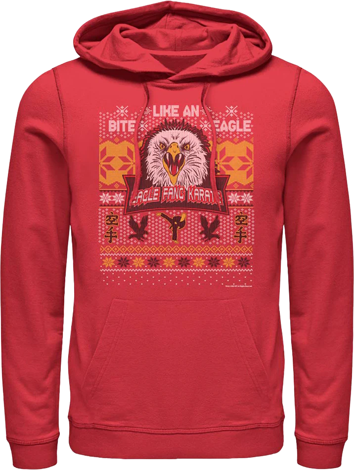 Eagle Fang Karate Faux Ugly Christmas Sweater Cobra Kai Hoodie - Image 2