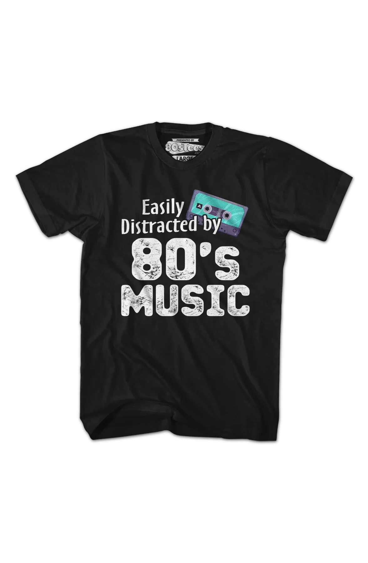 Easily Distracted By 80's Music T-Shirt - Image 2