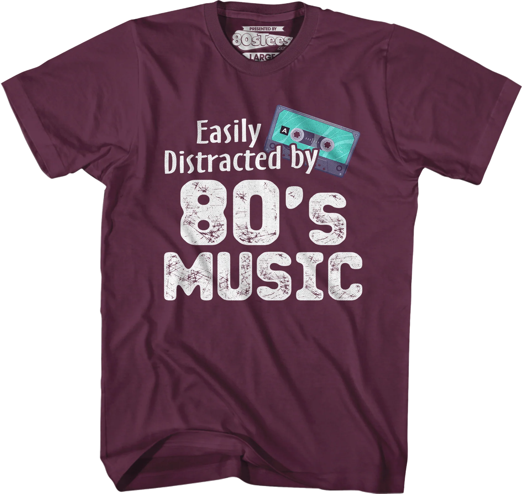 Easily Distracted By 80's Music T-Shirt - Image 6
