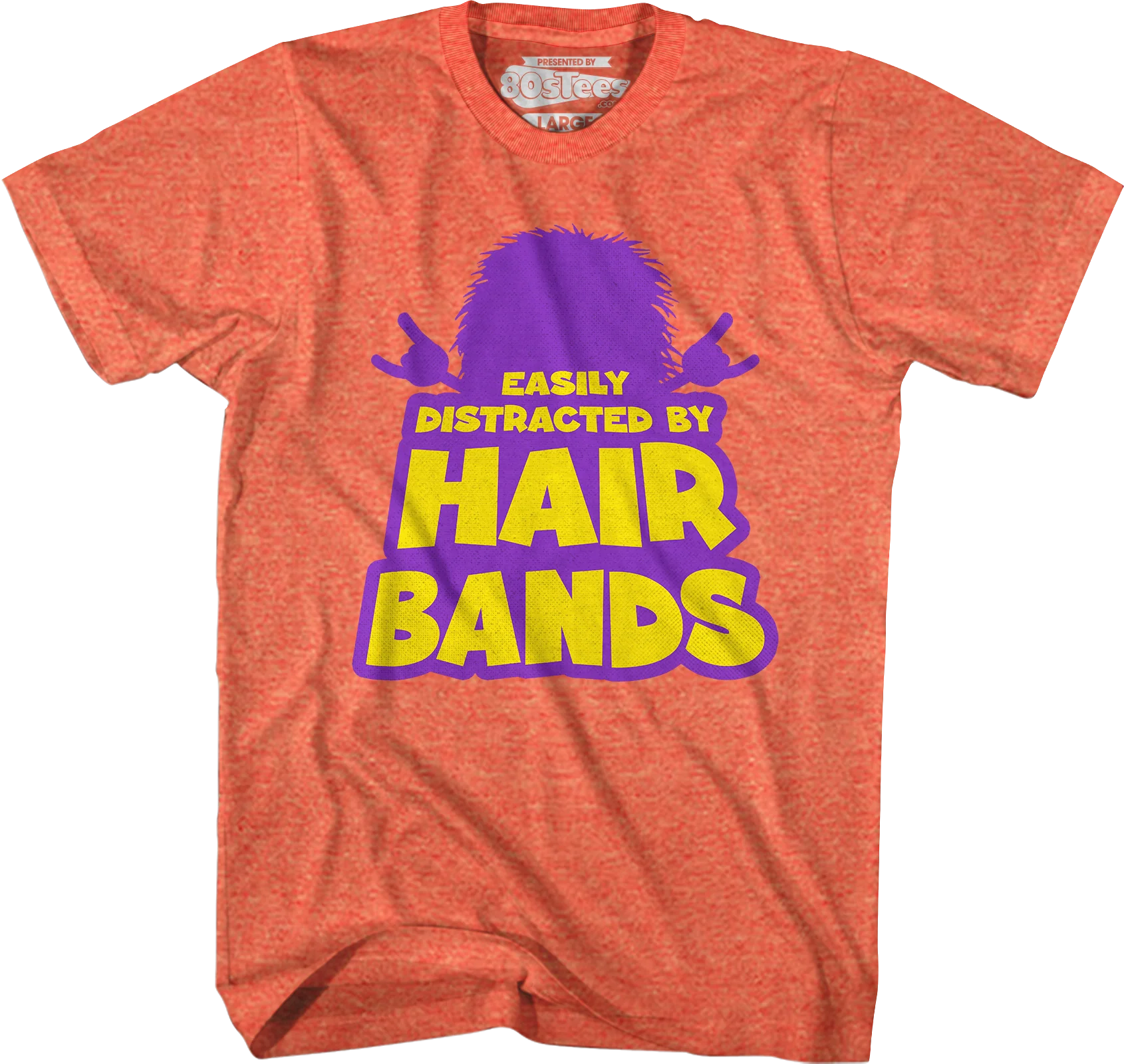 Easily Distracted By Hair Bands T-Shirt - Image 4