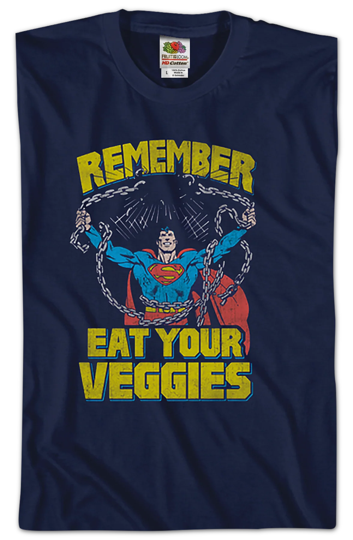 Eat Your Veggies Superman T-Shirt - Image 2