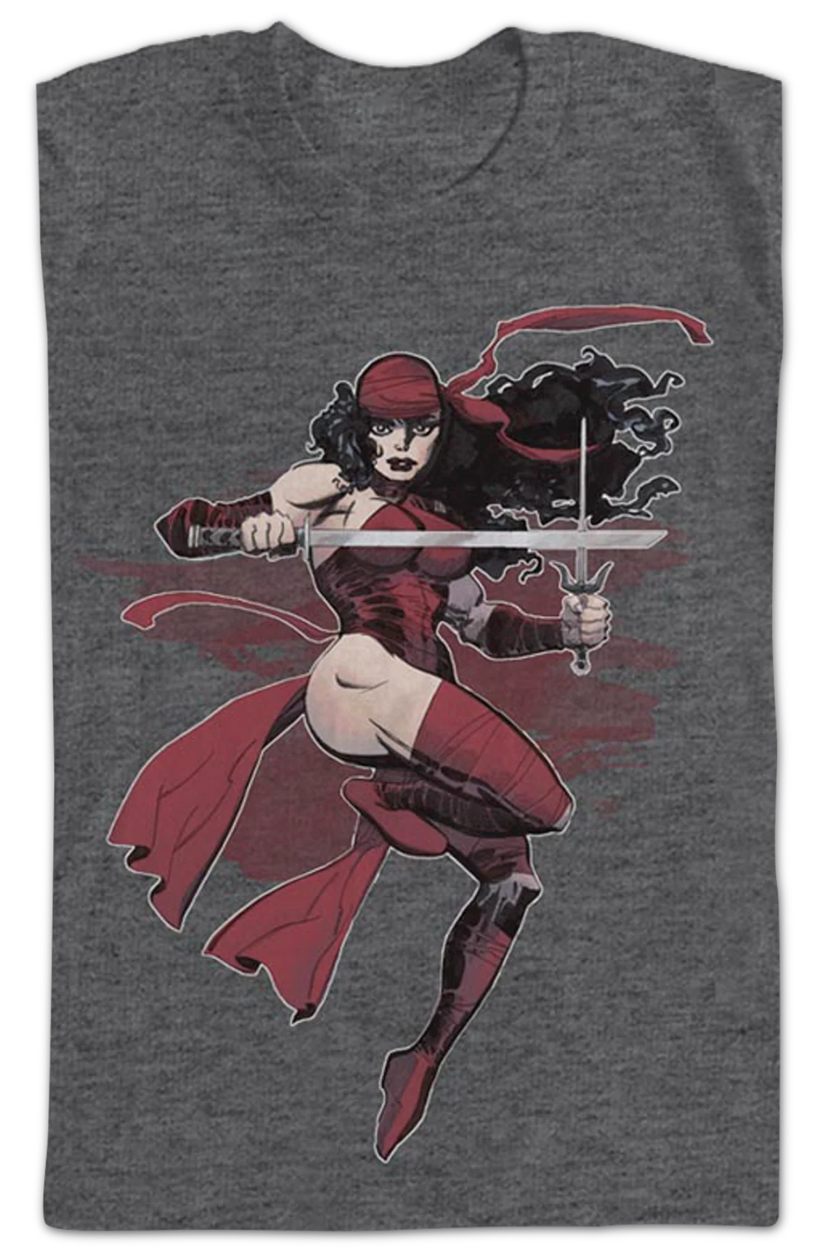 Elektra Action Pose Marvel Comics T-Shirt - Image 2