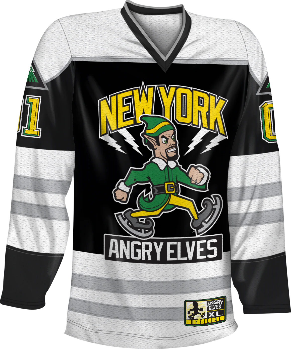 Elf Movie Miles Finch New York Angry Elves Hockey Jersey