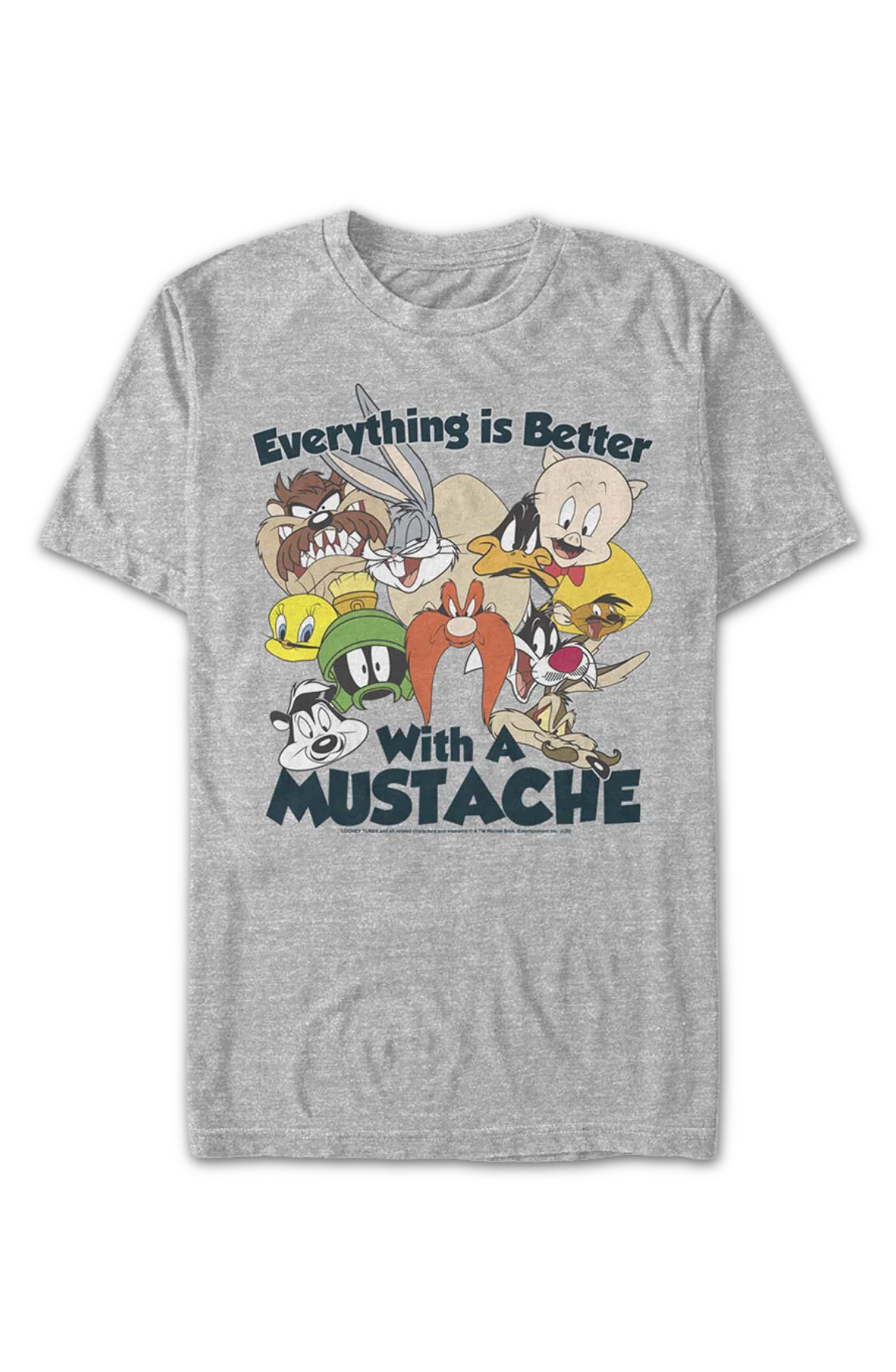 Everything Is Better With A Mustache Looney Tunes T-Shirt - Image 2