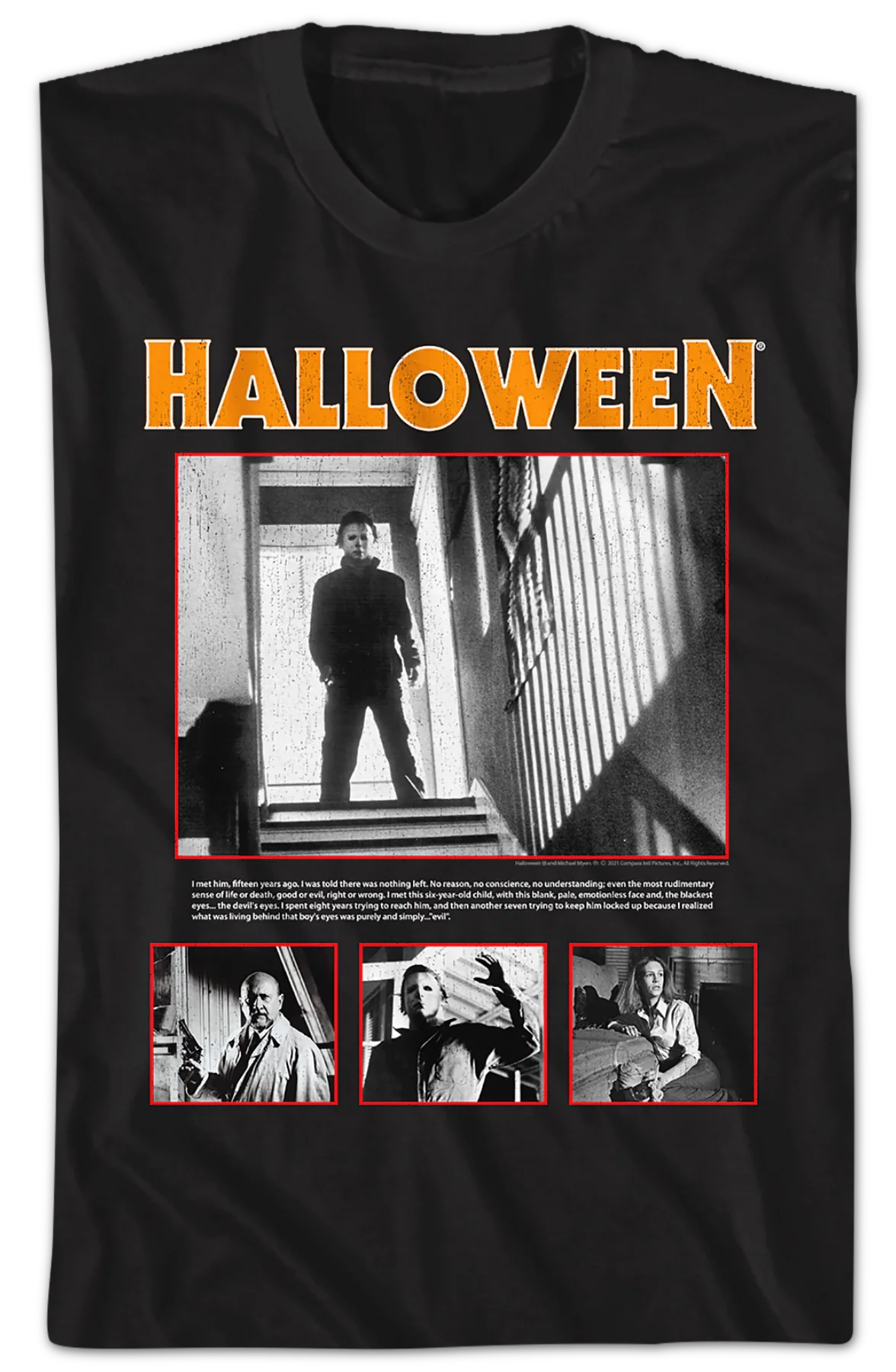 Evil Collage Halloween T-Shirt - Image 2