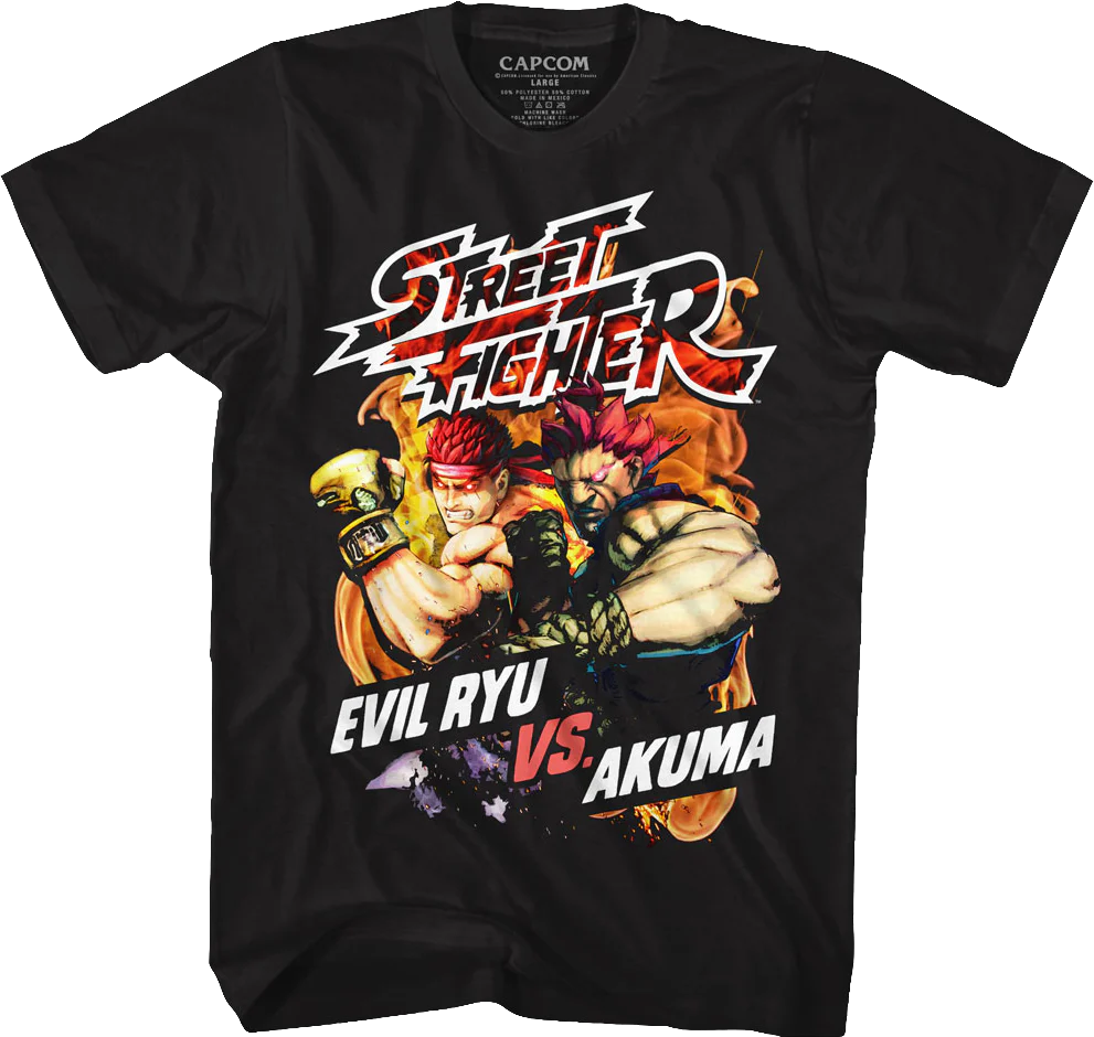 Evil Ryu vs Akuma Street Fighter T-Shirt
