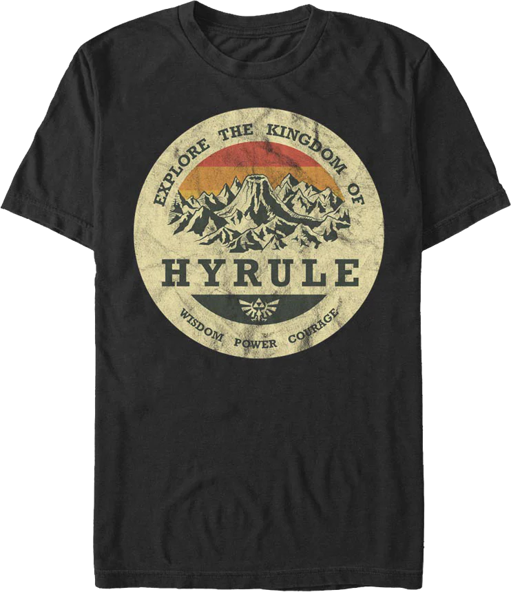 Explore the Kingdom of Hyrule Legend of Zelda T-Shirt