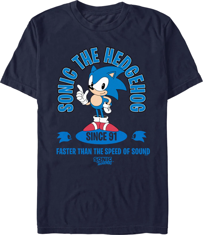 Faster Than The Speed Of Sound Sonic The Hedgehog T-Shirt