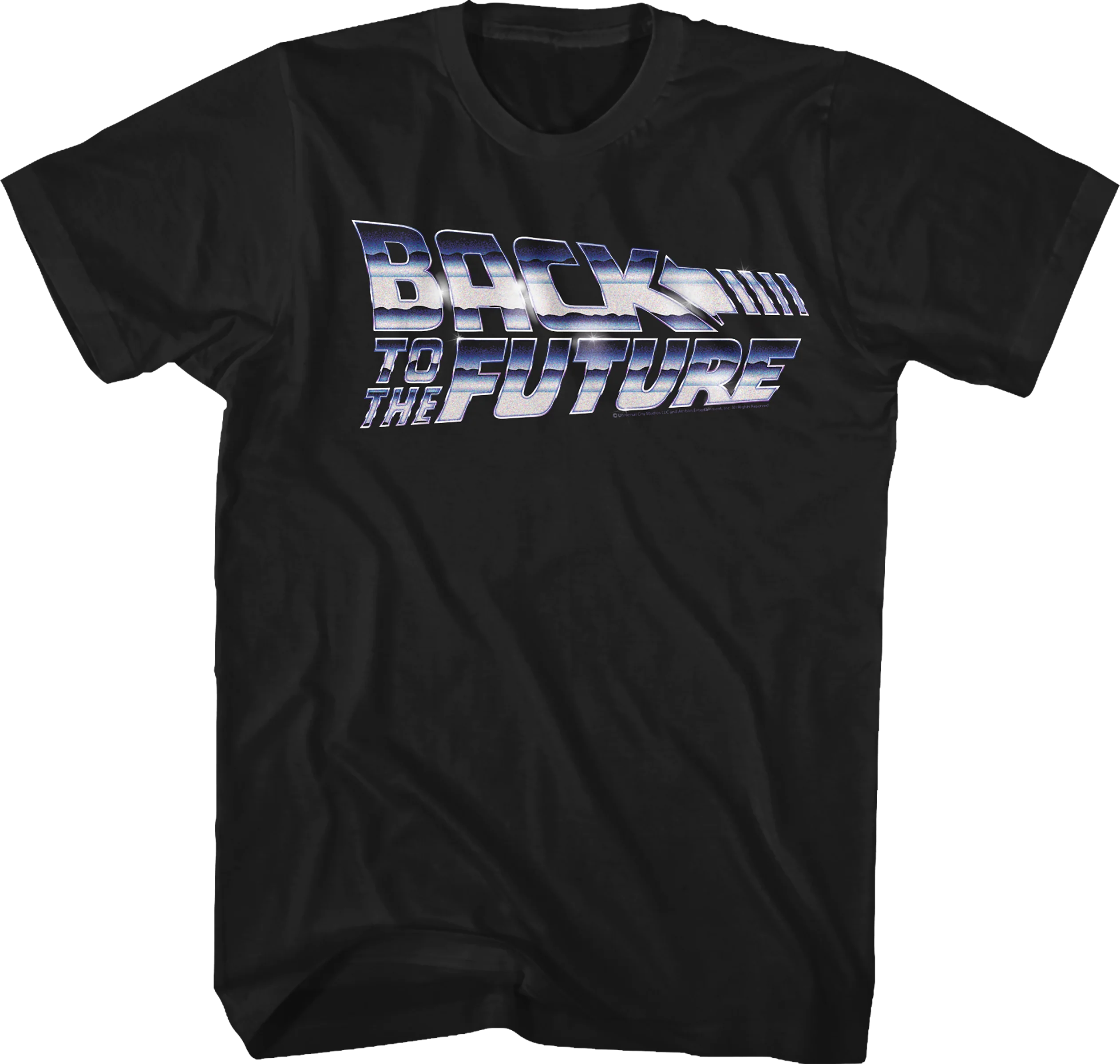 Faux Chrome Logo Back To The Future T-Shirt