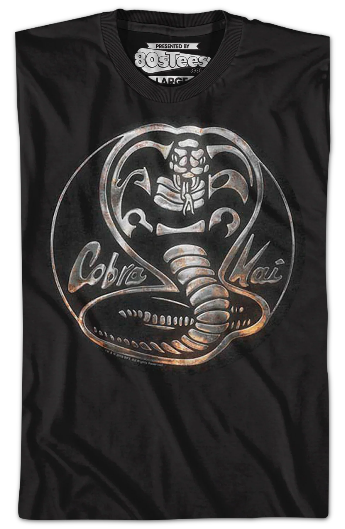 Faux Chrome Logo Cobra Kai T-Shirt - Image 2