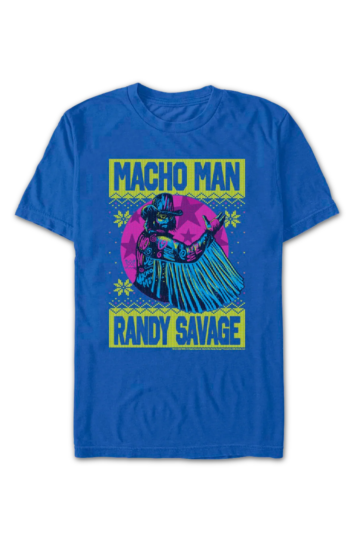 Faux Ugly Christmas Sweater "Macho Man" Randy Savage T-Shirt - Image 2