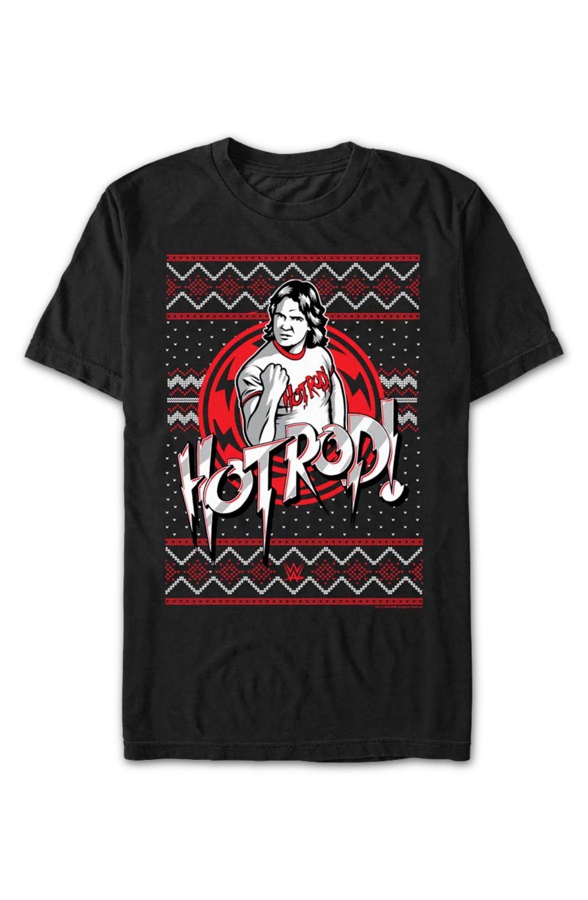 Faux Ugly Christmas Sweater "Rowdy" Roddy Piper T-Shirt - Image 2