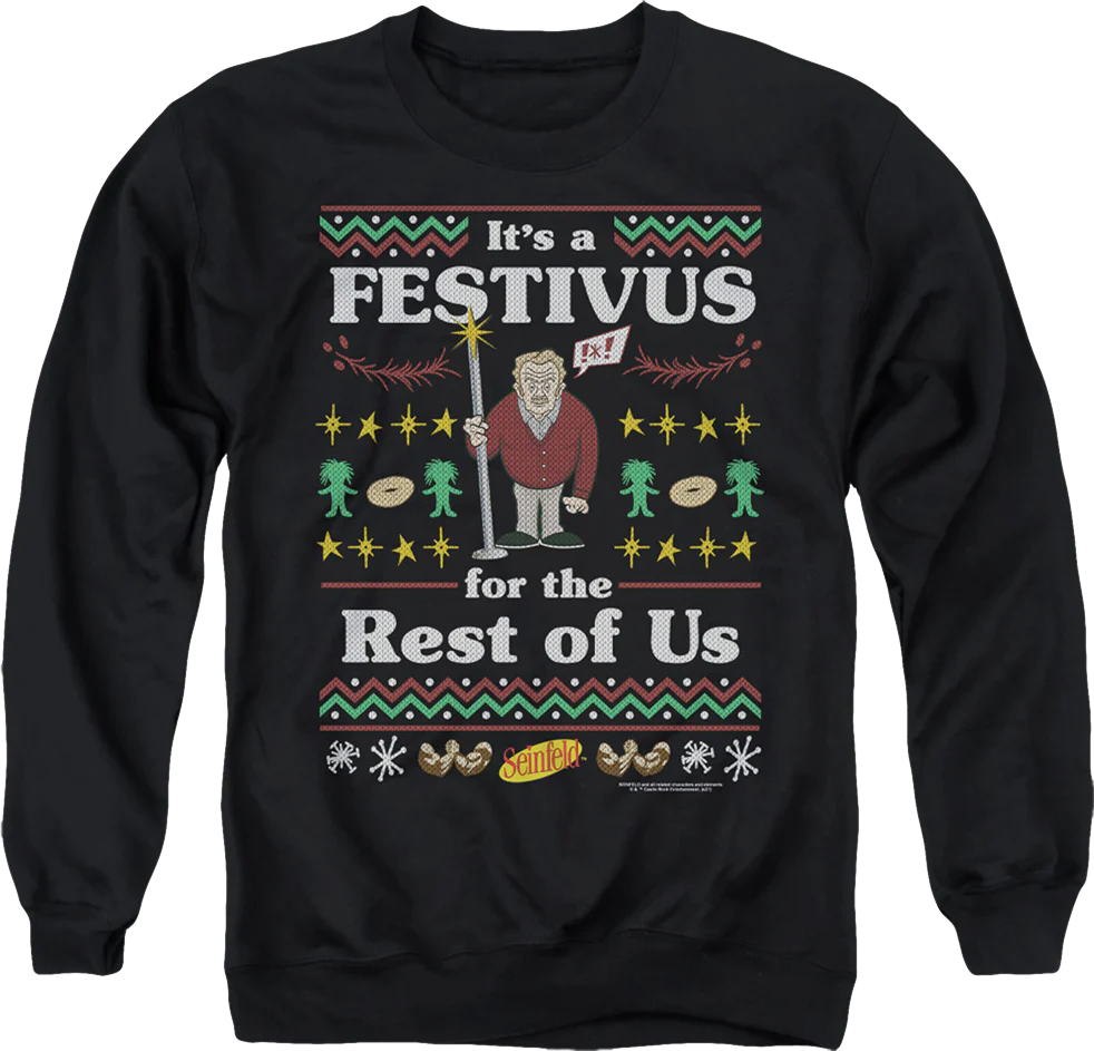 Faux Ugly Festivus Sweater Seinfeld Sweatshirt