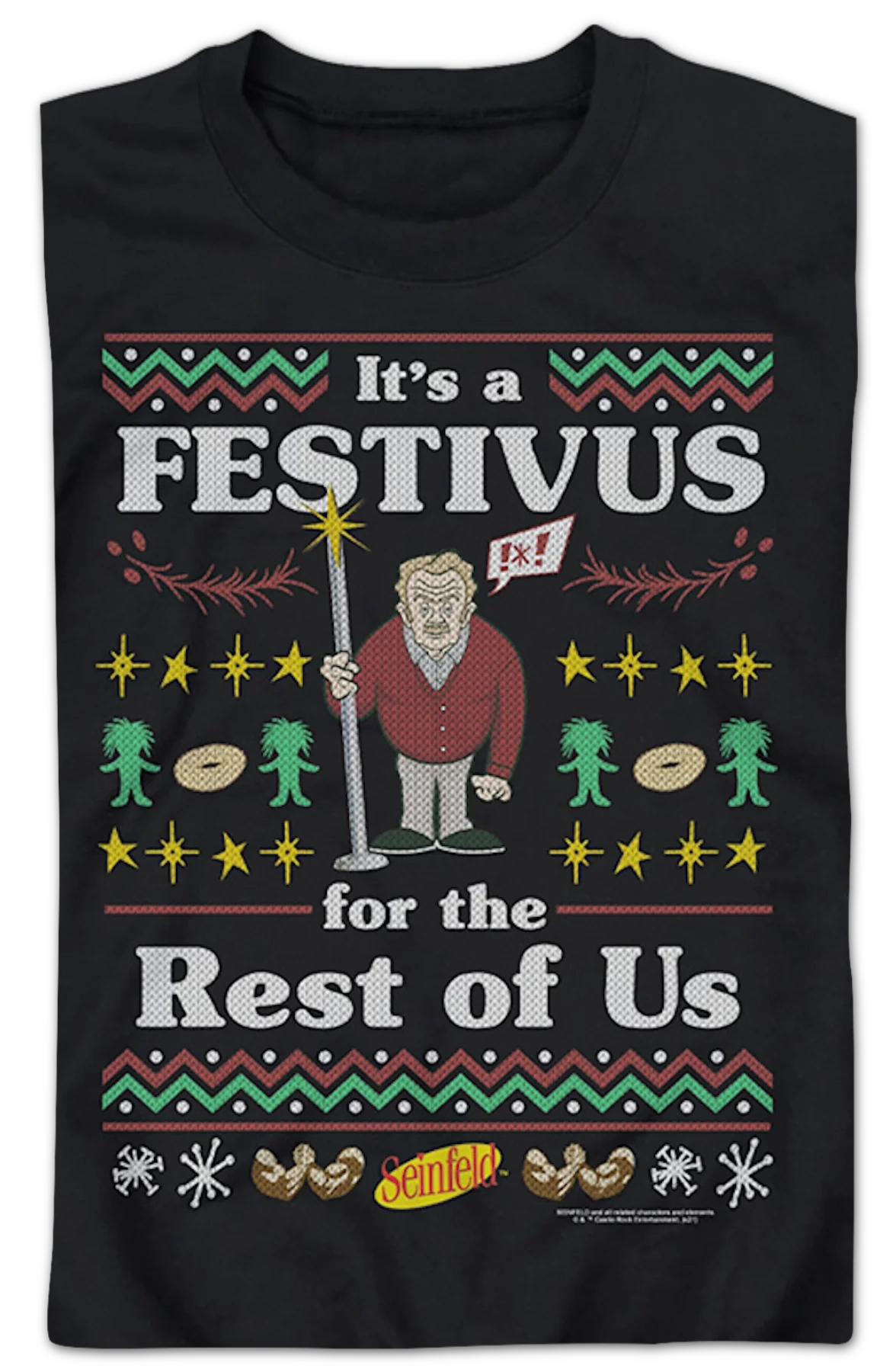 Faux Ugly Festivus Sweater Seinfeld Sweatshirt - Image 2