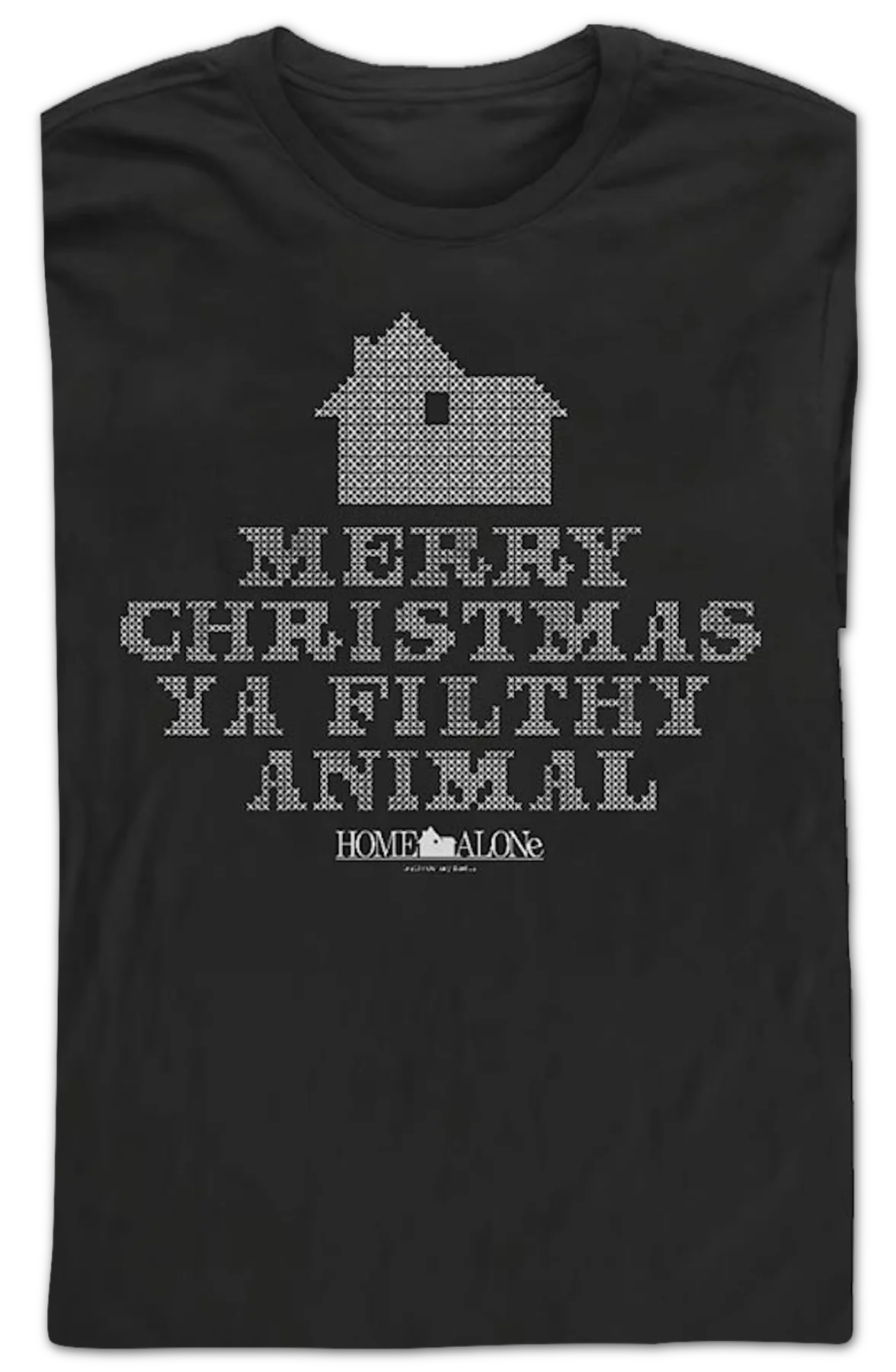 Faux Ugly Knit Christmas Sweater Home Alone Long Sleeve Shirt - Image 2