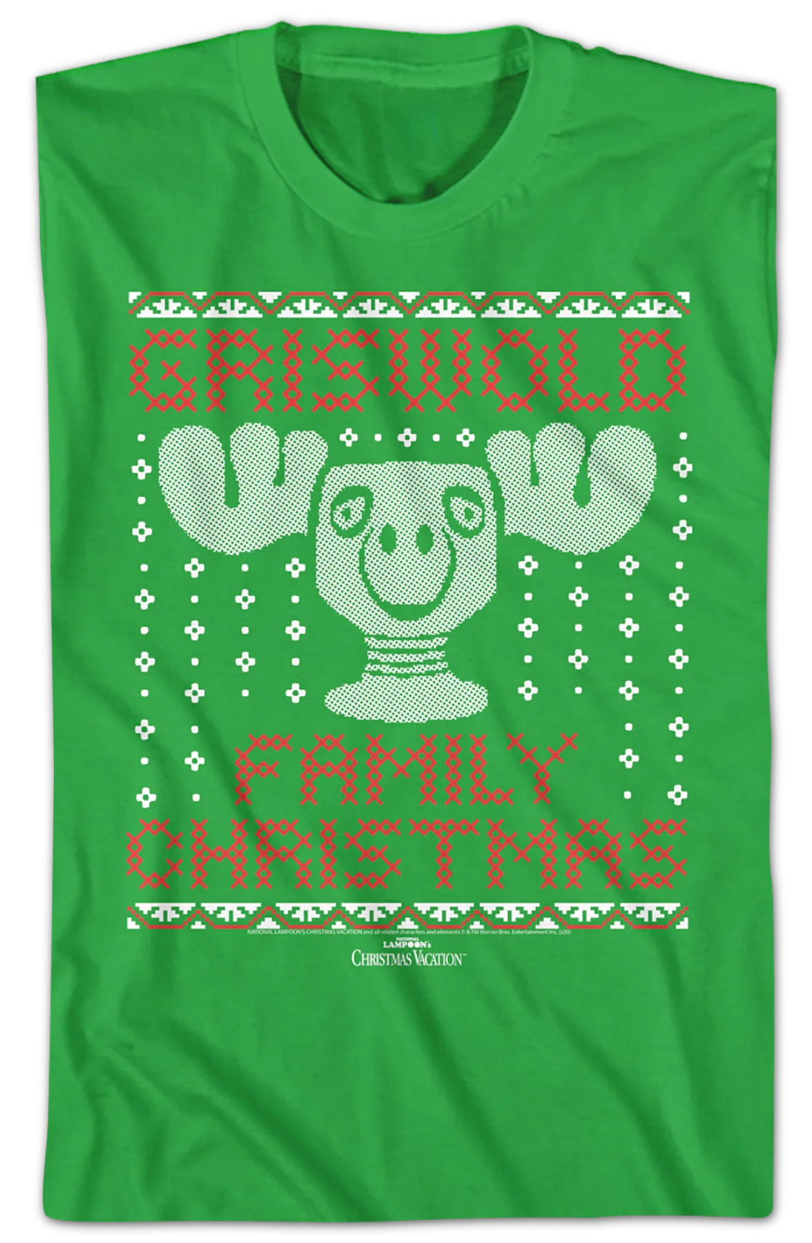 Faux Ugly Knit Moose Mug Christmas Vacation T-Shirt - Image 2