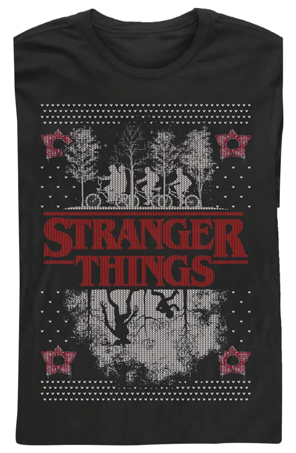Faux Ugly Knit Stranger Things Christmas Long Sleeve Shirt - Image 2