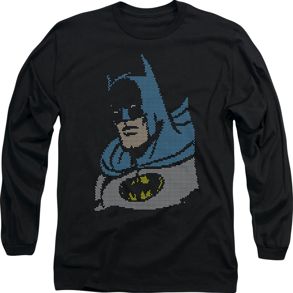 Faux Ugly Sweater Batman Long Sleeve Shirt