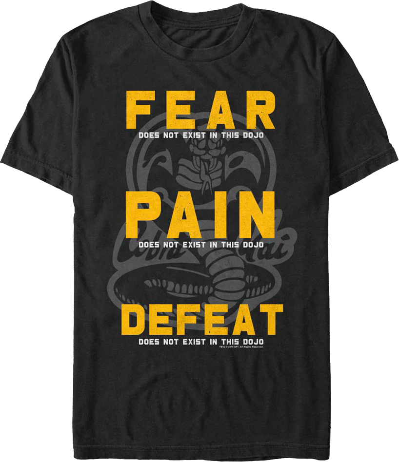 Fear Pain Defeat Do Not Exist In This Dojo Cobra Kai T-Shirt