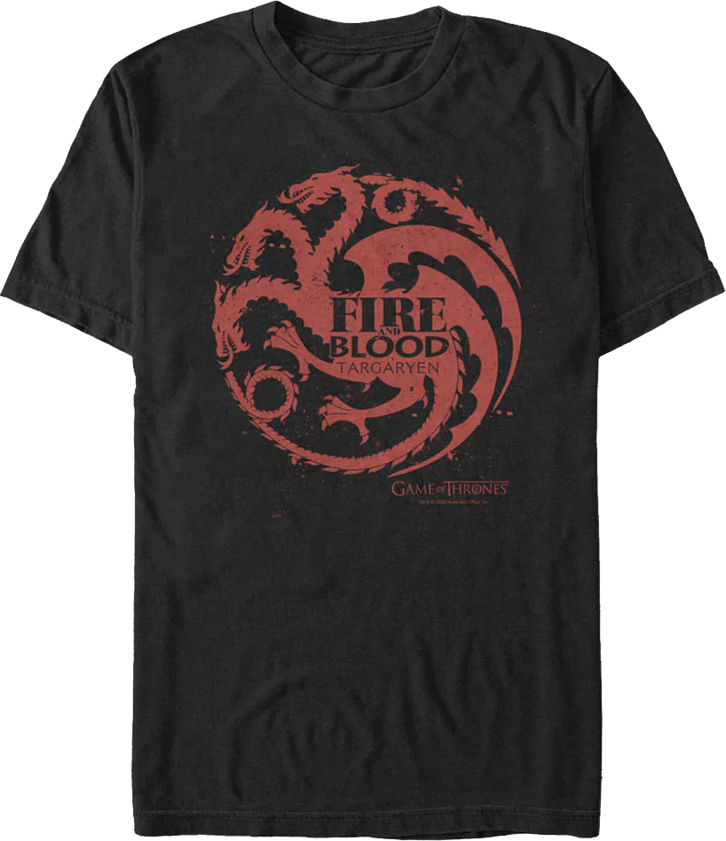 Fire And Blood Game Of Thrones T-Shirt