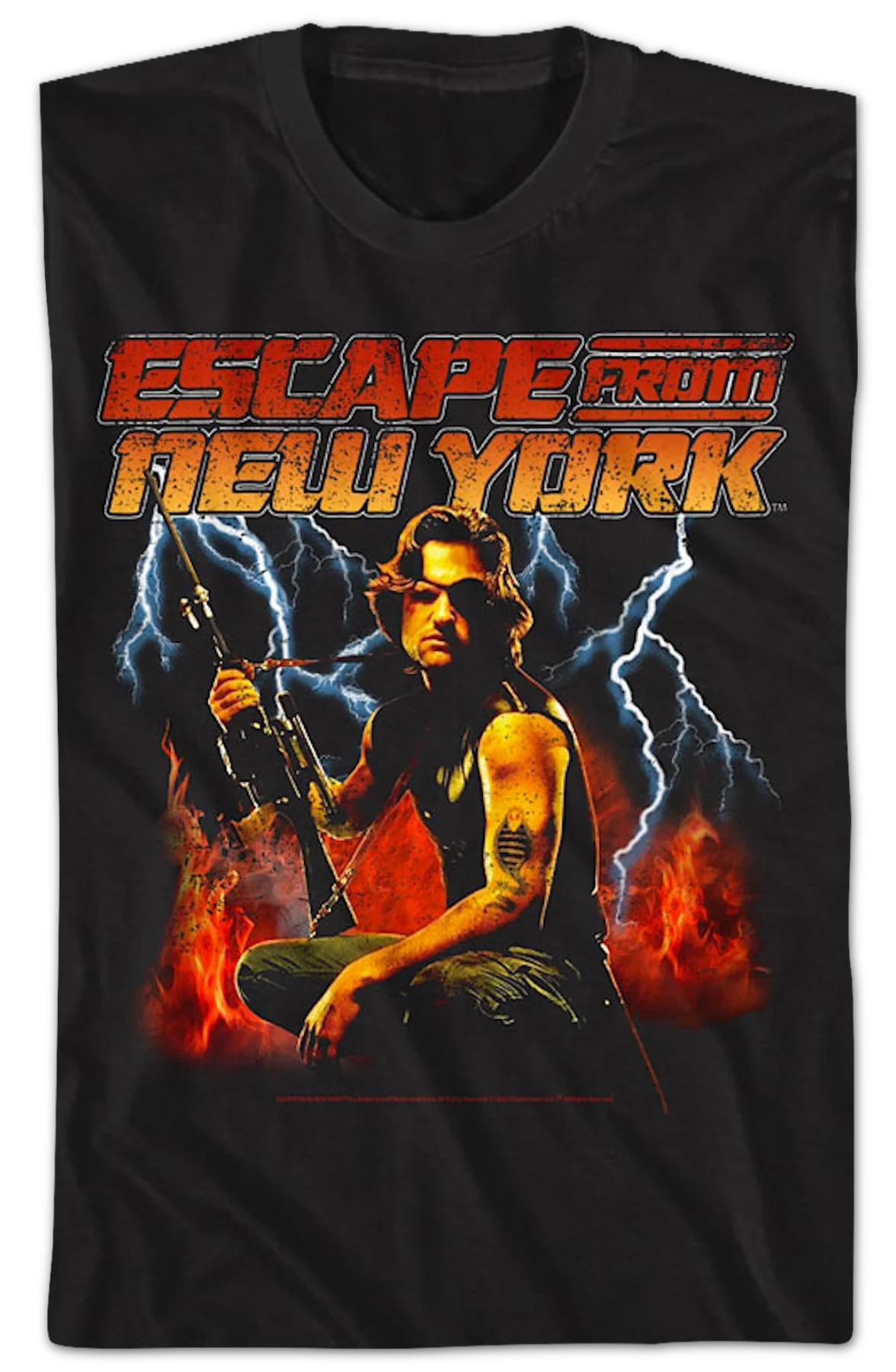 Fire And Lightning Escape From New York T-Shirt - Image 2