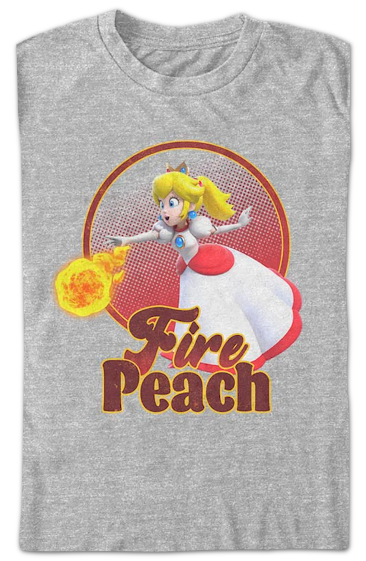 Fire Peach Super Mario Bros. T-Shirt - Image 2