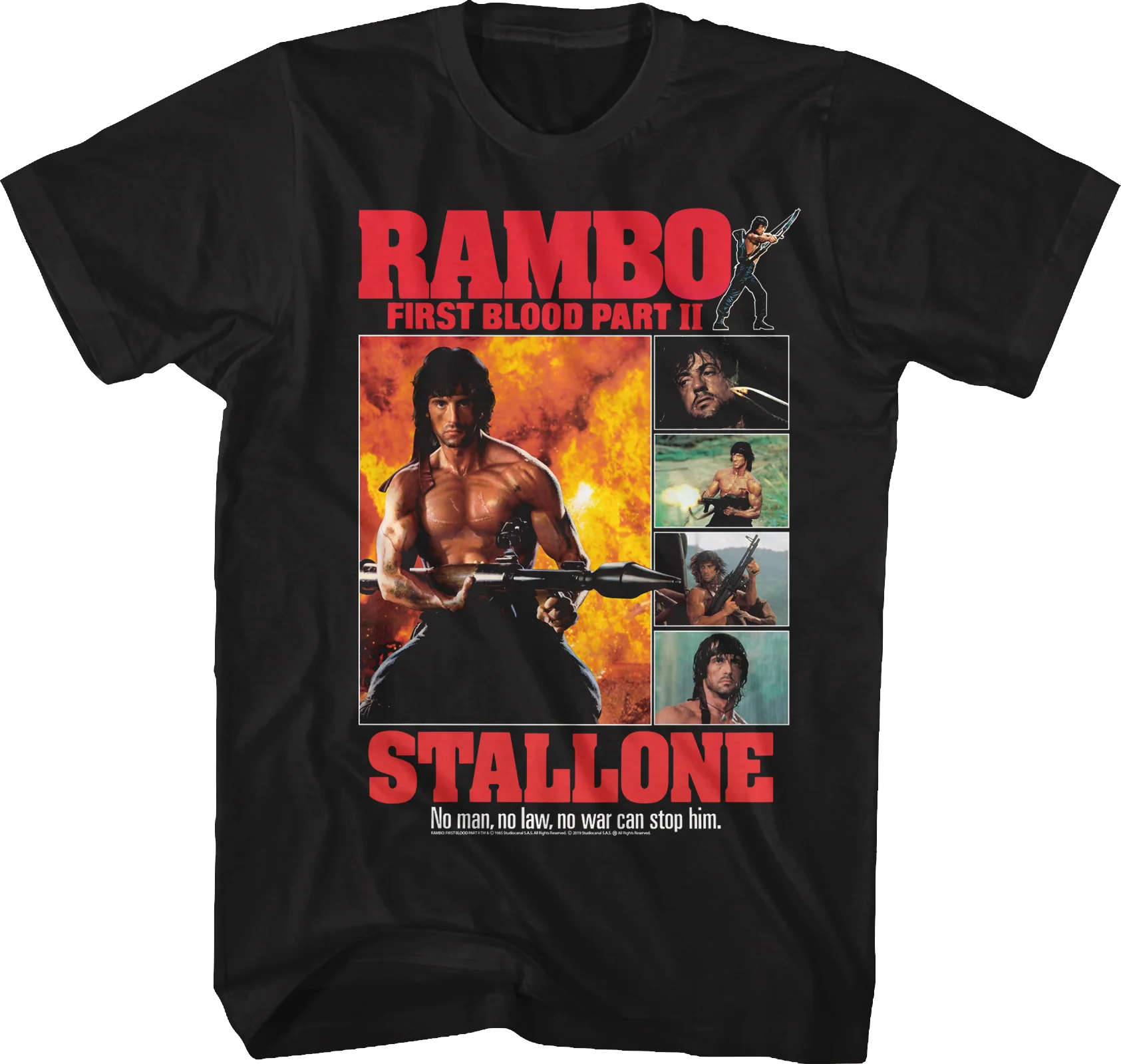 First Blood Part II Collage Rambo T-Shirt