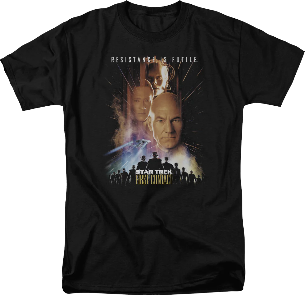 First Contact Poster Star Trek T-Shirt