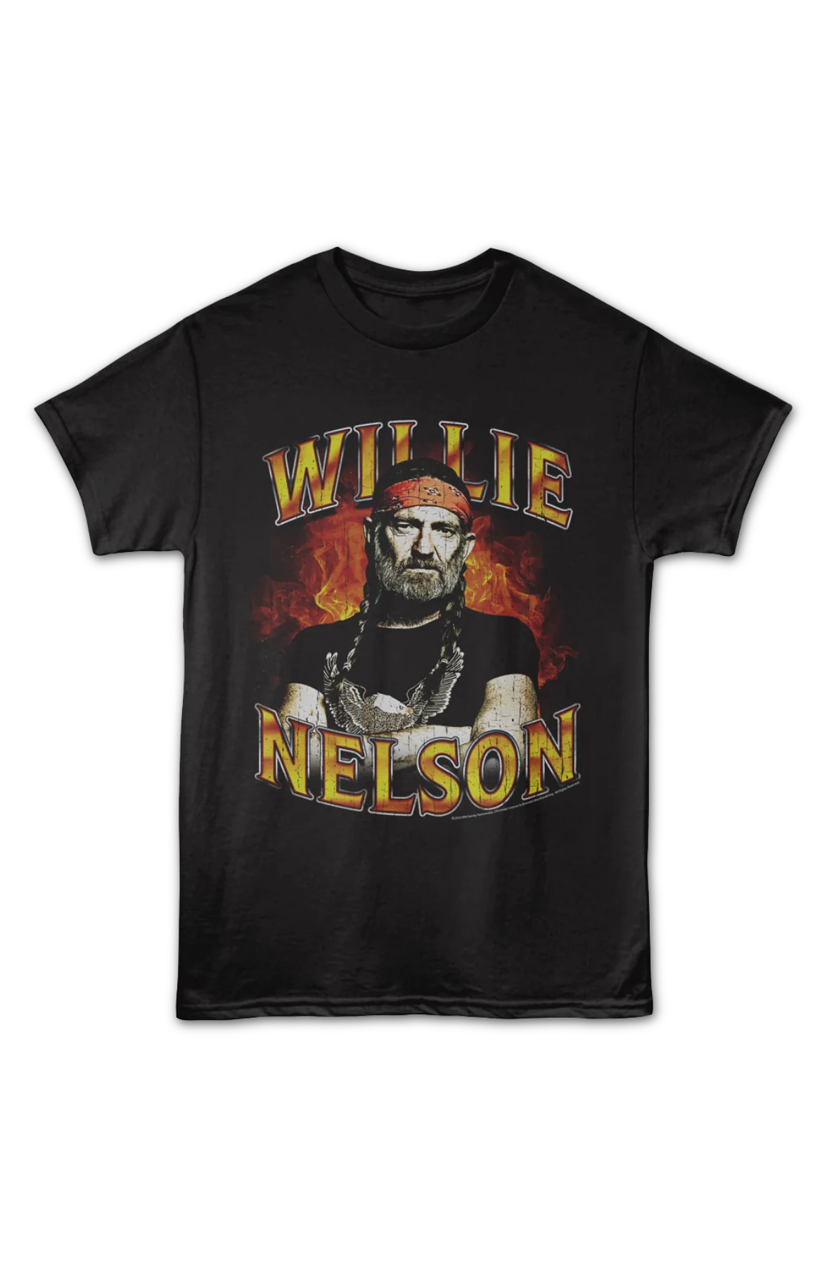 Flames Willie Nelson T-Shirt - Image 2