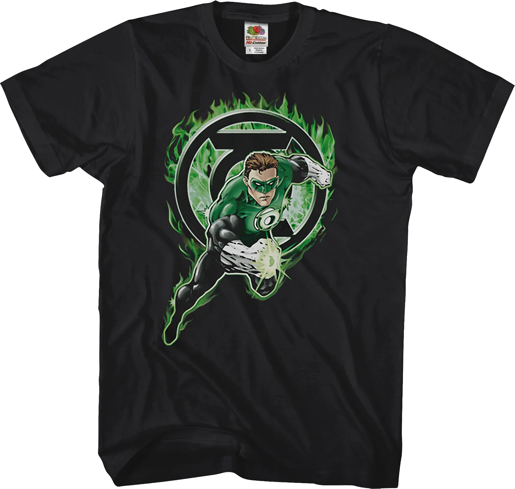 Flaming Logo Green Lantern T-Shirt