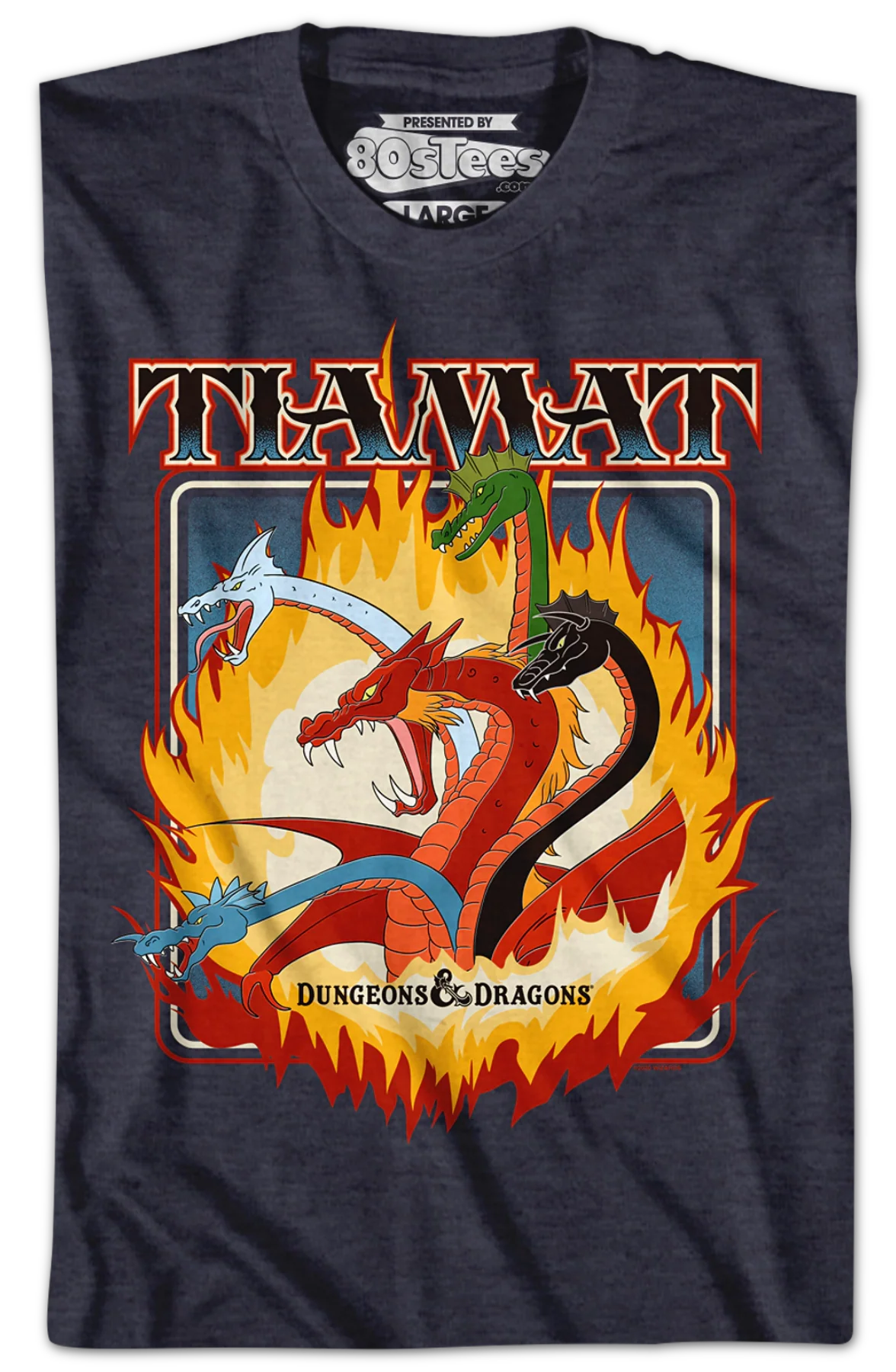 Flaming Tiamat Dungeons & Dragons T-Shirt - Image 2