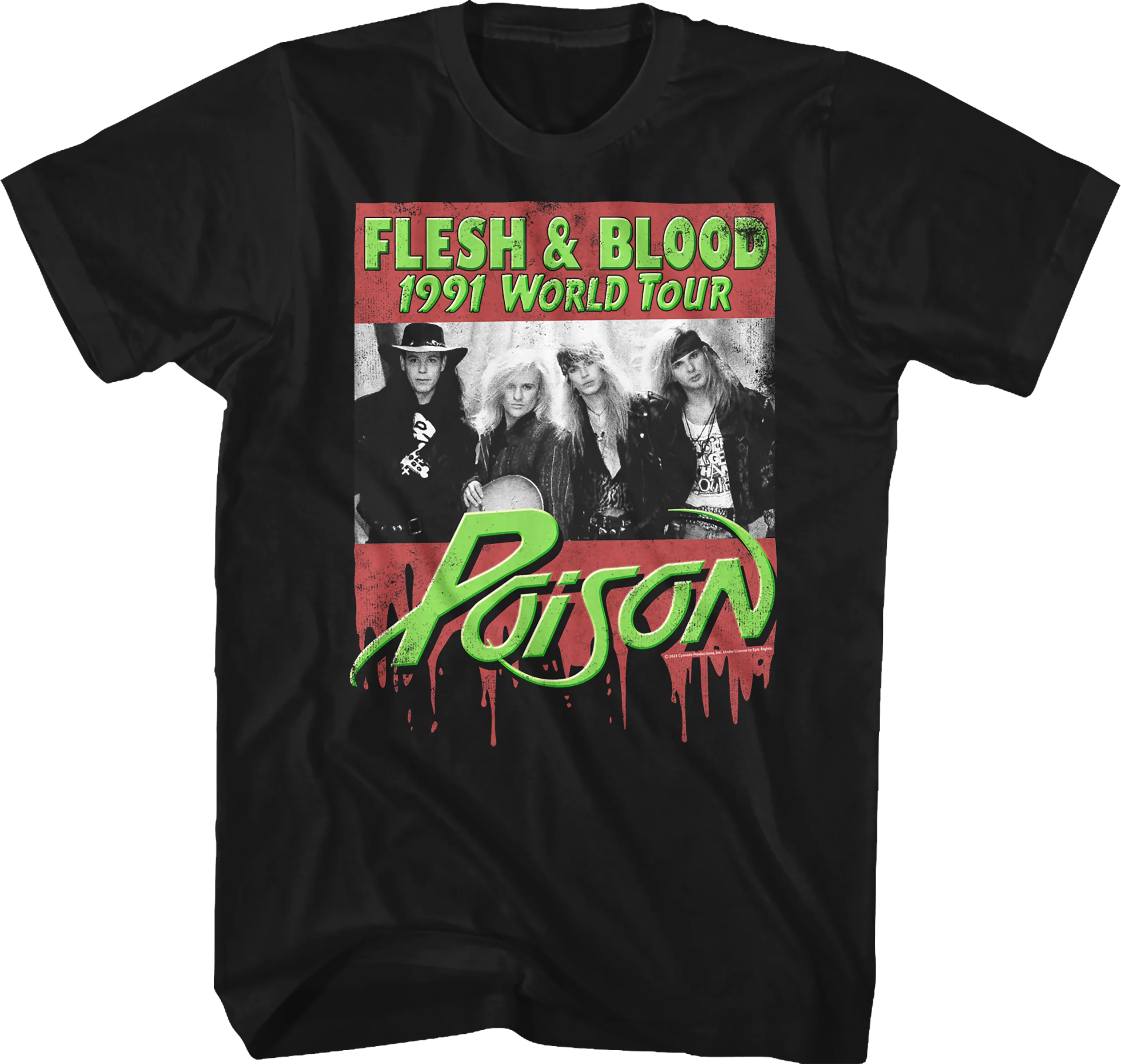 Flesh & Blood 1991 World Tour Poison T-Shirt